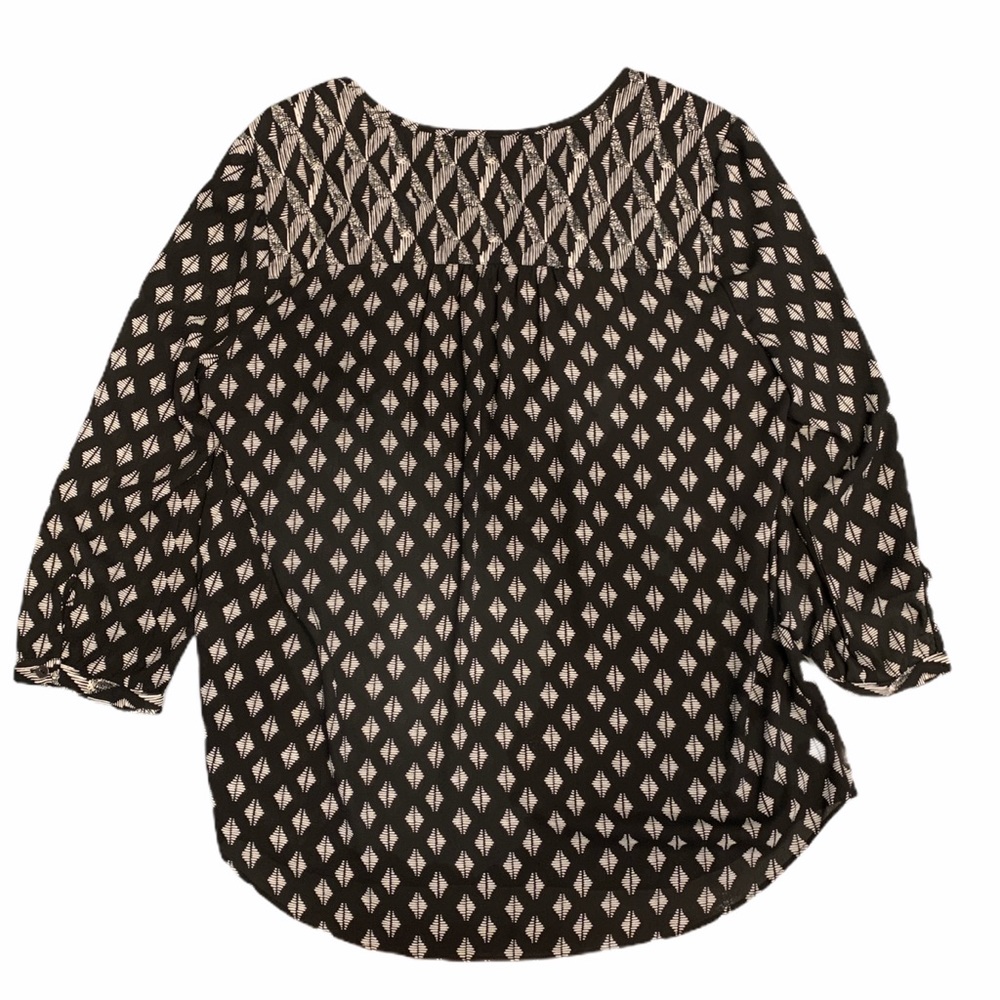 NYDJ Boho Tribal Peasant Blouse EUC - Picture 3 of 8